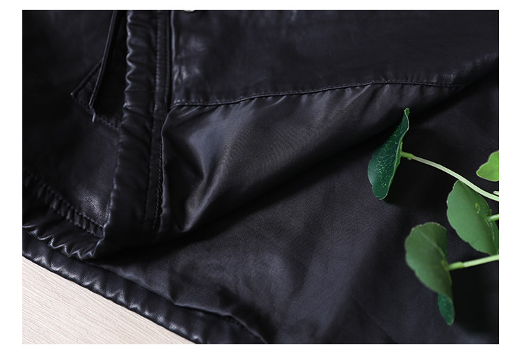 Кожаная куртка 品牌剪标品牌撤柜外贸大牌女装春秋韩版大码文艺暗扣皮衣短款外套 OTHER