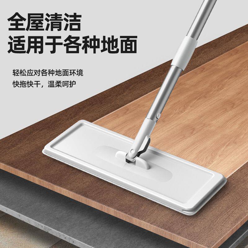 魔术拖把保洁专用大号长平板免手洗浴室专用带桶厨房拖地专用托布
