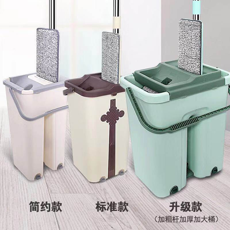 Large hand-free mop household tile wet and dry dual-use mop lazy flat mop artifact a mop net