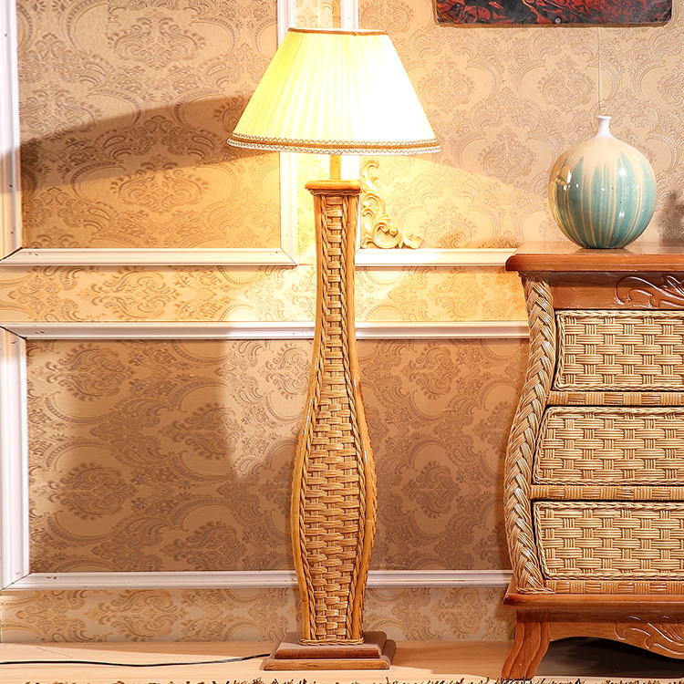 The rattan lamp.