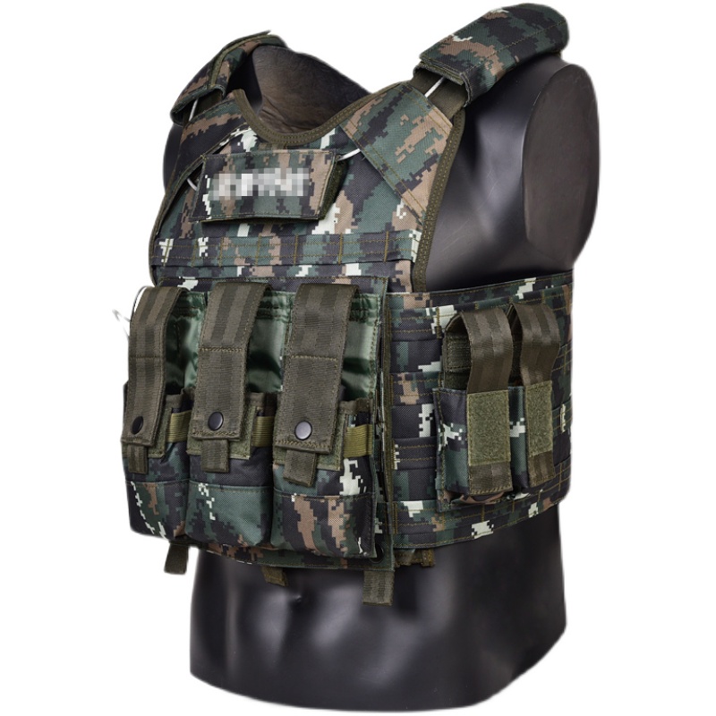 Outdoor breathable waistcoat Tactical Vest Versatile quick tear-proof Quick-tear one-piece steel wire tiger camouflak detachable