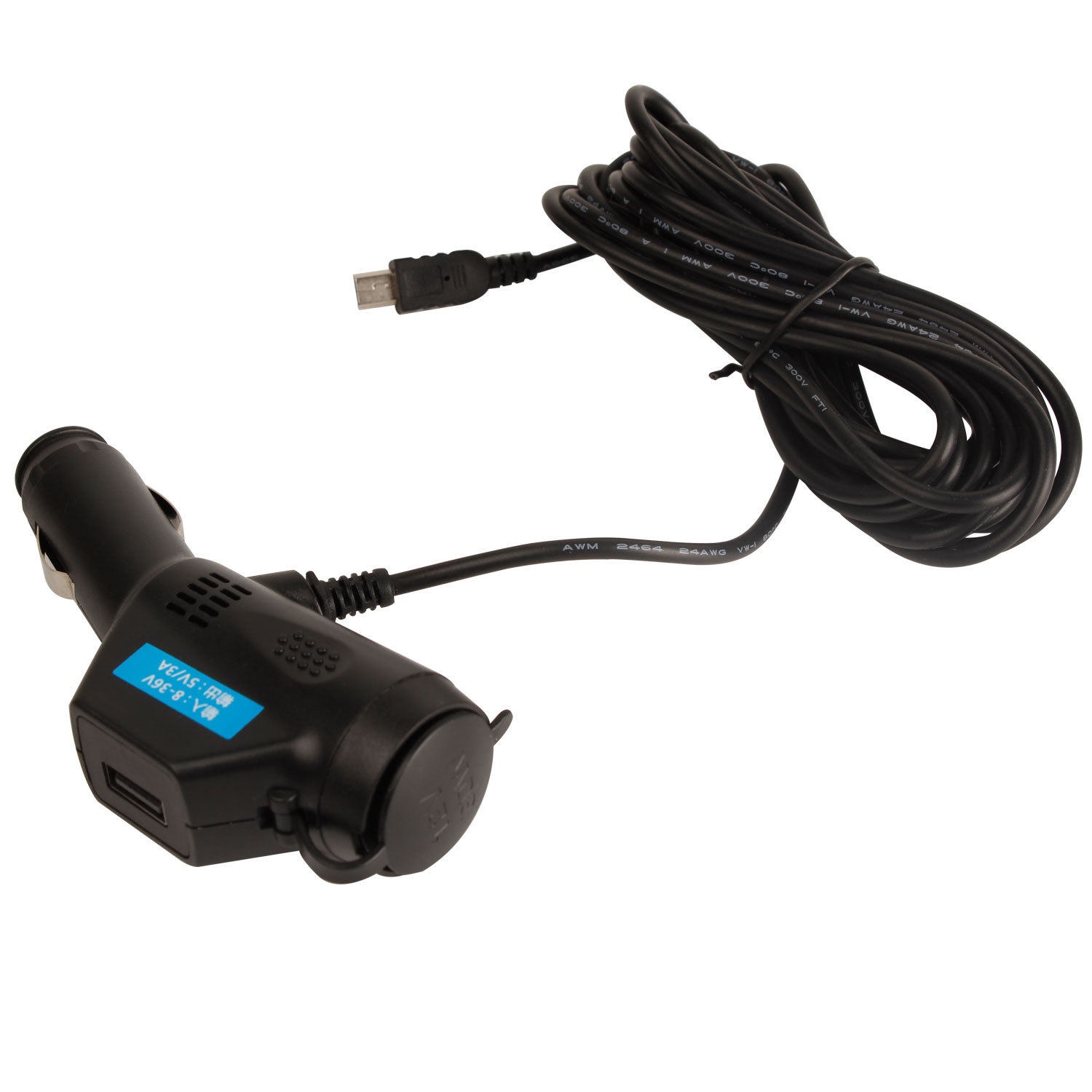 Driving recorder 3 5 m car charger 3A 8-36 multi-function car mobile phone charger with cigarette lighter usb