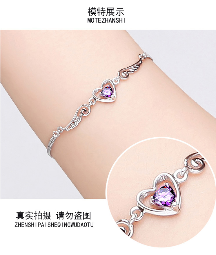 925 sterling silver bracelet Hàn Quốc phiên bản của các đơn giản ladies bạn gái sinh viên bracelet Sen cá tính món quà sinh nhật cho bạn gái