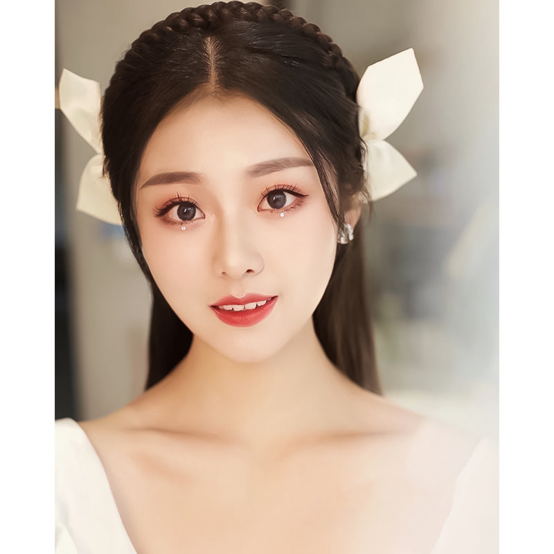 Korean Version Wise Show with the same hair clip Half-piece bow tie to clip hair clip Hair Clip Sweet and Shaped Back Brain Spoon Side Clip