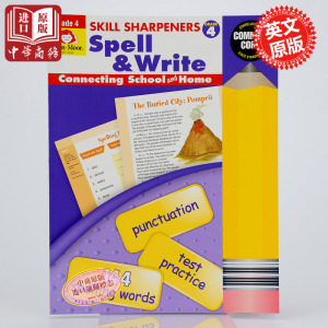【中商原版】[英文原版]Skill Sharpeners Spell&Write, Grade 4拼写技巧4年级