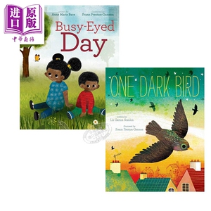 Frann Preston-Gannon绘本2册 One Dark Bird 暗夜 Busy-Eyed Day 精品绘本 获奖作家 精装 4~6岁 英文原版【中商原版】