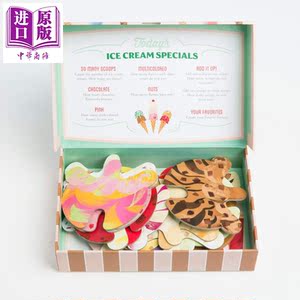 Ice Cream Scoop Puzzle 拼图游戏：制作32个口味冰淇淋 低幼亲子益智游戏书创造力启蒙开发 盒装 英文原版 3-6岁【中商原版】