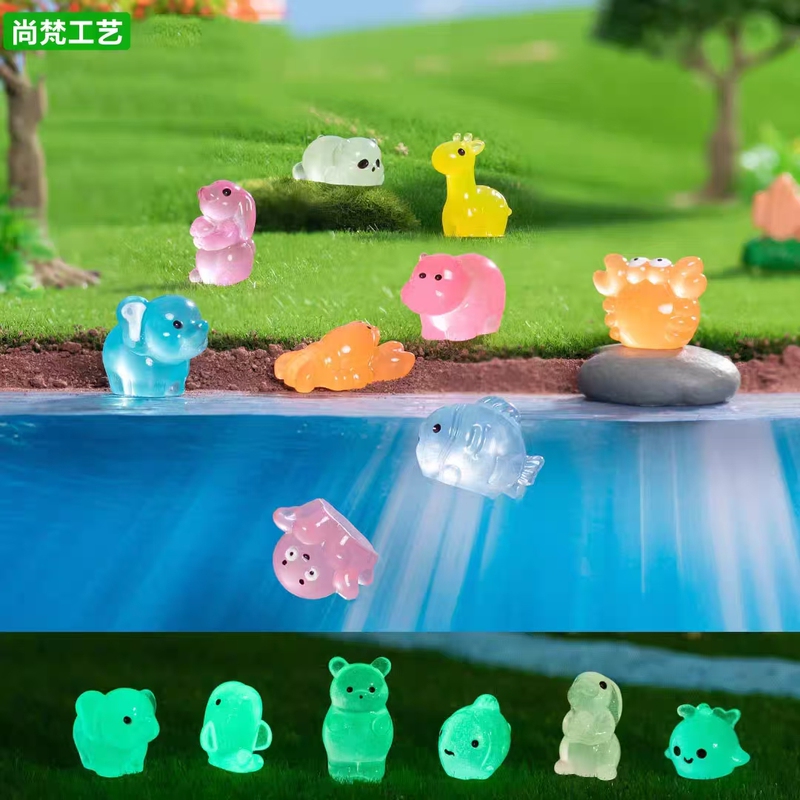 Cross-Border Creative Luminous Cute Mini Animals, Ecological Bottle DIY Decoration Accessories, Micro Landscape Small Ornaments Cross-Border Creative Luminous Cute Mini Animals, Ecological Bottle DIY Decoration Accessories, Micro Landscape Small Ornaments