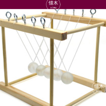Ball Pendulum Woodworking Material Bag Children Woodworking Semi-finished Wood DIY Materials Young Children Creators Workshop Wood Works