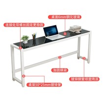 Long desk simple computer desk simple tempered glass writing narrow desk wall desk bedroom custom table