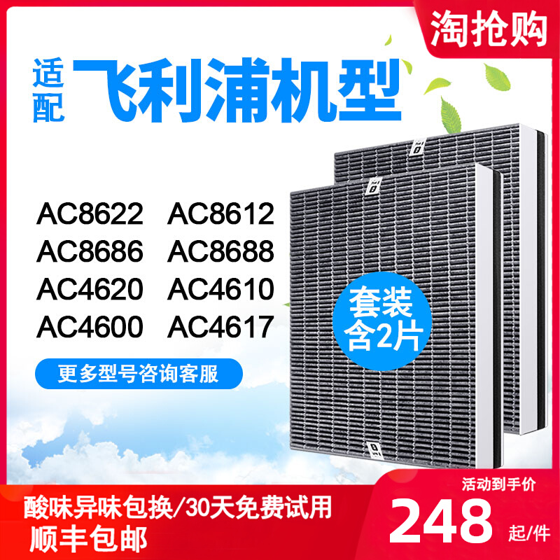 Adapted to Philips air purifier FY8197 filter element AC8612 8686 8688 8622 4620 filter screen