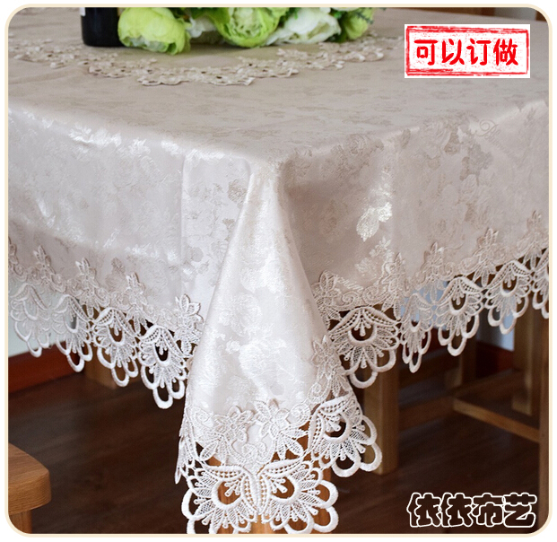 European coffee table Tablecloth Lace Living room coffee table cloth fabric Modern simple rectangular luxury dining table tablecloth fabric