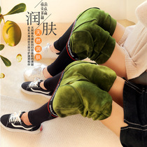 Shea butter emollient pants women wear trousers in autumn and winter warm high waist slim slim nine points plus velvet thickened leggings