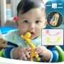 Nhật Bản kjc hươu cao cổ bé teether hươu nhai kẹo cao su 0-6-12 tháng đồ chơi cắn silicone - Gutta-percha / Toothbrsuh / Kem đánh răng vòng gặm nướu