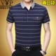 Đàn ông trung niên áo thun ngắn tay nam mùa hè bằng vải cotton mùa hè Đàn ông trung niên lỏng lẻo áo thun tay áo bố áo thun nam cổ tròn
