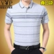 Đàn ông trung niên áo thun ngắn tay nam mùa hè bằng vải cotton mùa hè Đàn ông trung niên lỏng lẻo áo thun tay áo bố áo thun nam cổ tròn