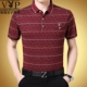 Đàn ông trung niên áo thun ngắn tay nam mùa hè bằng vải cotton mùa hè Đàn ông trung niên lỏng lẻo áo thun tay áo bố áo thun nam cổ tròn