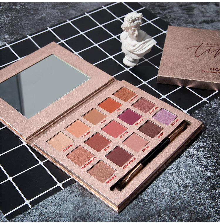Ins mạng đỏ Dubai unicorn UK hốc mắt khay set set throw throw Female 2018 new earth color nude phấn mắt etude house