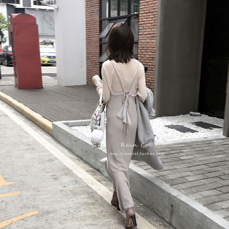 [Rain Col] Áo len dệt kim cao cổ khác nhau (bốn màu) phần mỏng có thể được mặc với một chiếc địu thời trang nữ cao cấp
