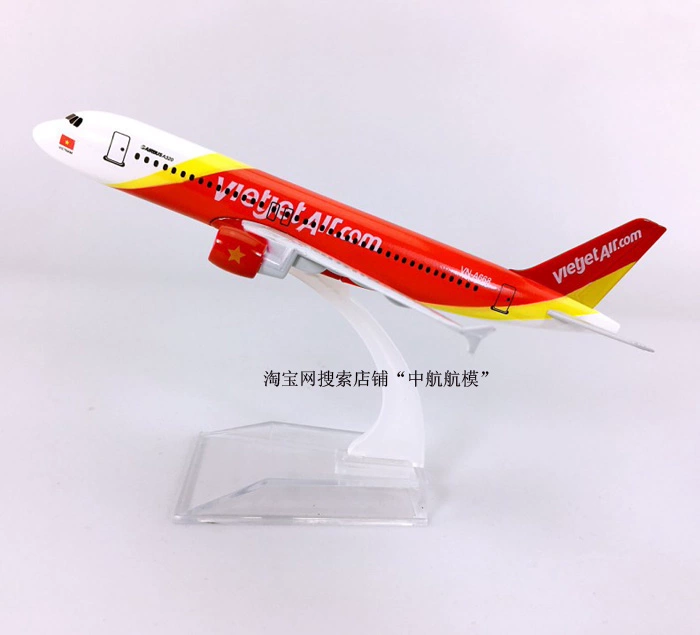 Mô hình máy bay hợp kim 16cm thêm hàng không Séc A320-200 mô phỏng thêm mô hình máy bay chở khách tĩnh Séc