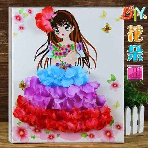 Детский набор материалов для детского сада, наклейки, «сделай сам», в цветочек