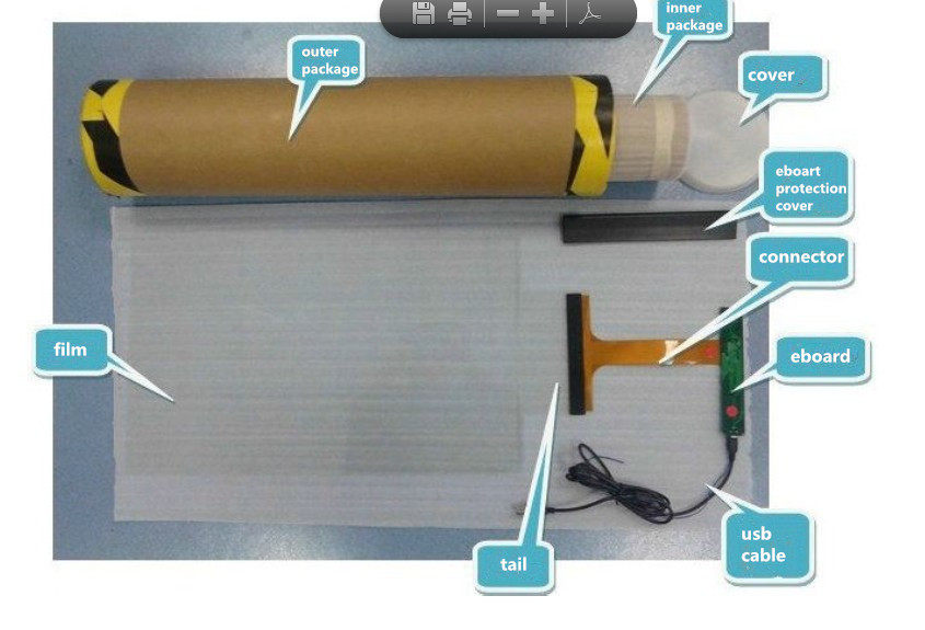 Nano-window touch screen capacitive nano-touch film holographic touch film 20-point holographic nano-touch sensing film