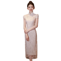 Yunchu white new Chinese style improved cheongsam dress 2024 new young style light wedding dress engagement dress wedding dress