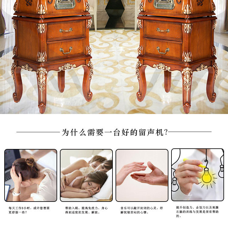 mâm đĩa than technics Máy ghi âm sừng lớn châu Âu retro vinyl ghi âm máy nghe nhạc cổ xưa trang trí máy thanh âm gỗ rắn Bluetooth nhà đầu đĩa than có bluetooth