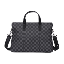 Мобильный бизнес-мужская сумка для мобильных файлов-Casual Business Computer Bag Paid Plaid Singual Bag