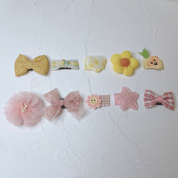 ຊຸດຜົມສັດລ້ຽງ 5 ຊິ້ນ Teddy dog ​​​​broken hair BB clip cat head flower jewelry Pomeranian Bichon headband hair clip