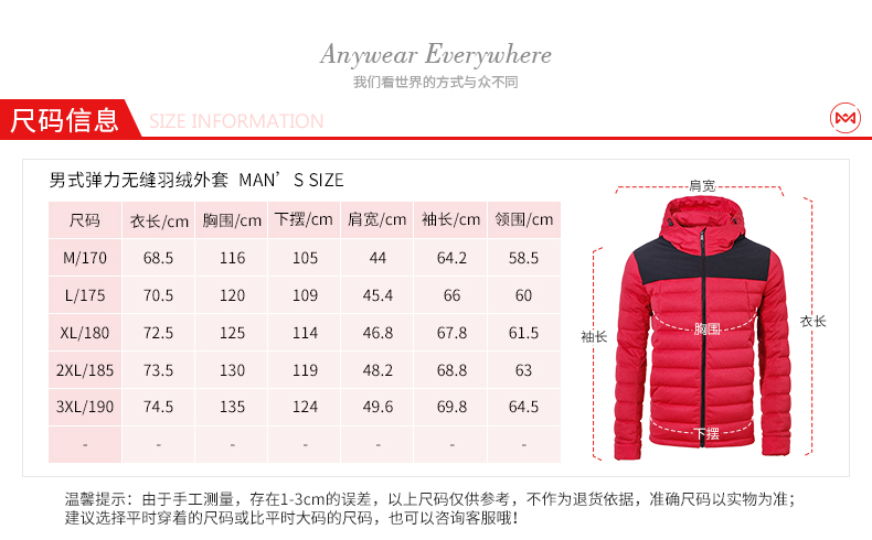 地球科学家 144克90%拒水鹅绒 男中厚款冲锋衣羽绒服 图9