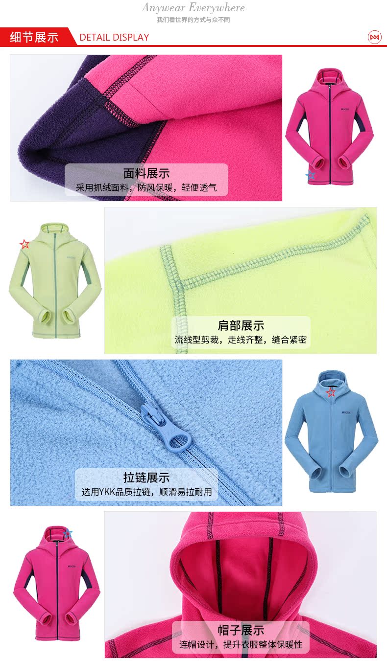 清仓0.8折 地球科学家 Polartec 200面料 儿童轻暖无静电抓绒衣 图7