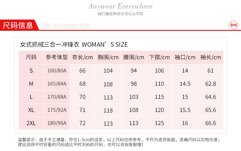 地球科学家 女 5K防水透湿 Polartec 200内胆 三合一冲锋衣 图11