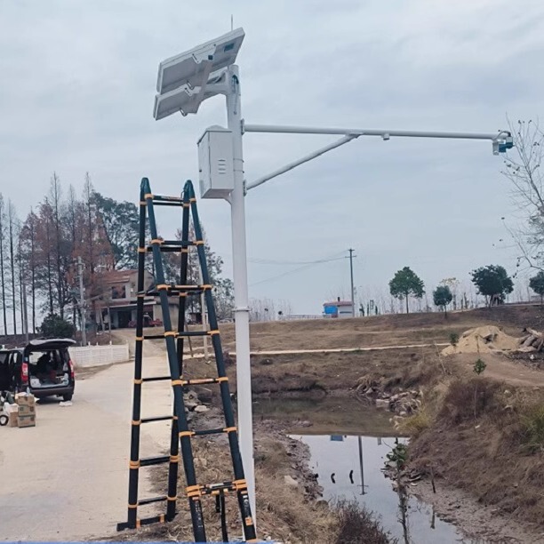 Radar Water Level Monitoring Pole, Rain Gauge Column, Solar-Powered Dome Camera Pole 3.4m, Forest Fire Prevention Sound Column Pole 34m