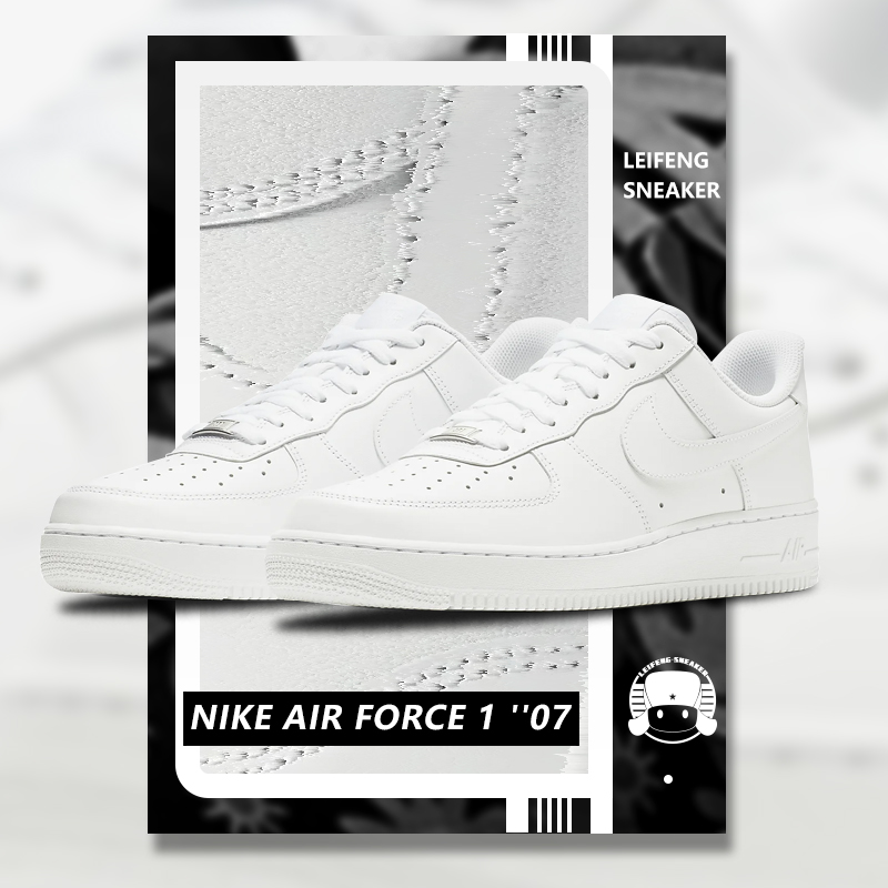 NIKE AIR FORCE1 Nike Air Force One AF1 Pure White Low-top Men's and Women's Casual Sneakers 315122-111