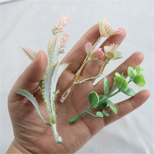 Лесной материал «сделай сам», искусственный цветок, головной убор, аксессуары, корсаж, соломенная шляпа, цветок, свадебный конфетный цветок, сочное флокирование, зеленое растение, белая морозная трава