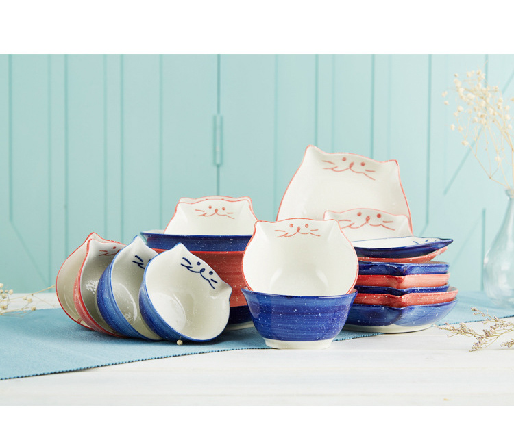 Mất Xiaoxin Cat Rice Bát Mèo Bát Nhỏ Mèo Nhỏ Bát Đơn Nước Uống Bát Bát - Cat / Dog hàng ngày Neccessities bình nước gắn chuồng