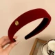 Красная бархатная голова-обручи-