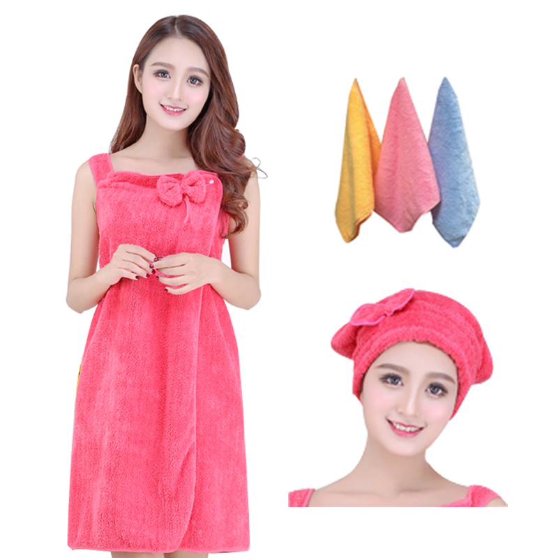 Bath towel Female adult bath skirt bandeau sling Soft absorbent microfiber bath towel Sexy quick-drying wearable bath towel
