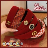 Бордовый ободок, ретро шпильки для волос, аксессуар для волос, коллекция 2023, изысканный стиль