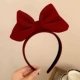 Красная заколка для волос с бантиком, ободок