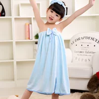 Детское банное полотенце, мягкий топ без лямок, милый банный халат, подходит для подростков, хорошо впитывает воду