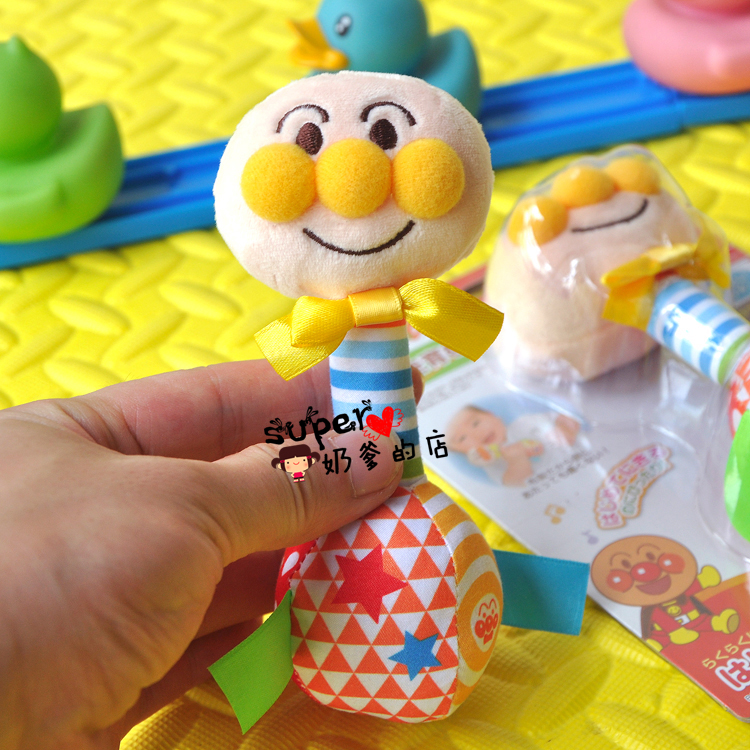 Baby's hand grip sticks bread Superman Colour puppets Handshake bell Early to teach appeasement Toys for 0-3-6 months