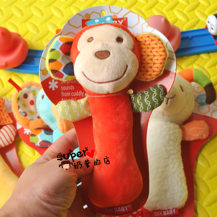 Neonatal doll baby cloth cute animal BB stick baby hand rings bell maternal baby toy hand rod bell rings