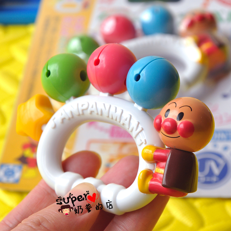 58 Japanese baby's hand rattles newborn Superman's hand with a bell baby to appease colorful toys for 0-6 months