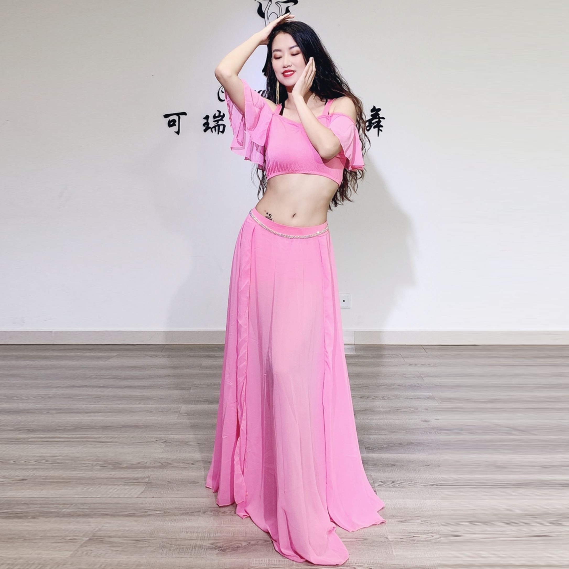 Belly Leather Dance Practice Suit Performance Out of 2023 New Oriental Dance Dance Suit Big Pendulum Skirt Snowspinning Summer-Taobao