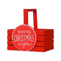 Christmas Christmas decorations Wooden Candy Basket Chocolate Snacks Promotional Packaging 8cm High