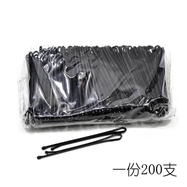 Black word clip steel clip steel clip Hair Clip Girl Hair Ornament Base Black Bricate Styling Side Clip