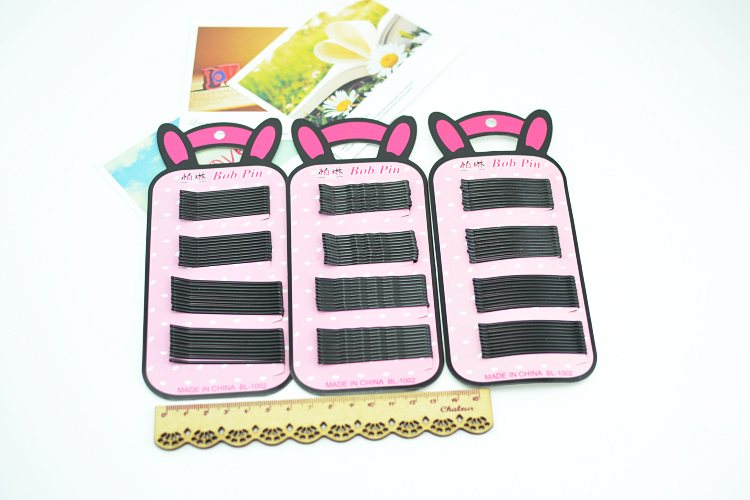 Dễ thương bình thường từ màu đen clip chất lượng cao kẹp tóc để clip top clip tóc phụ kiện mũ tấm thép đen clip