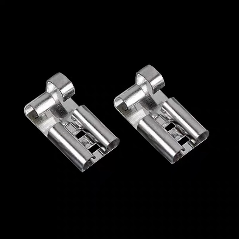 Copper 4 8 chicken claw insert spring flag type insert spring 187 female head car connector cold press terminal terminal terminal